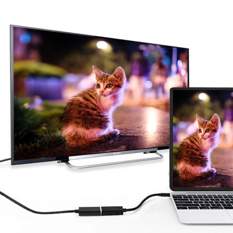 Черный USB C Type к HDMI HDTV видео адаптер конвертер кабель для Android смартфона или