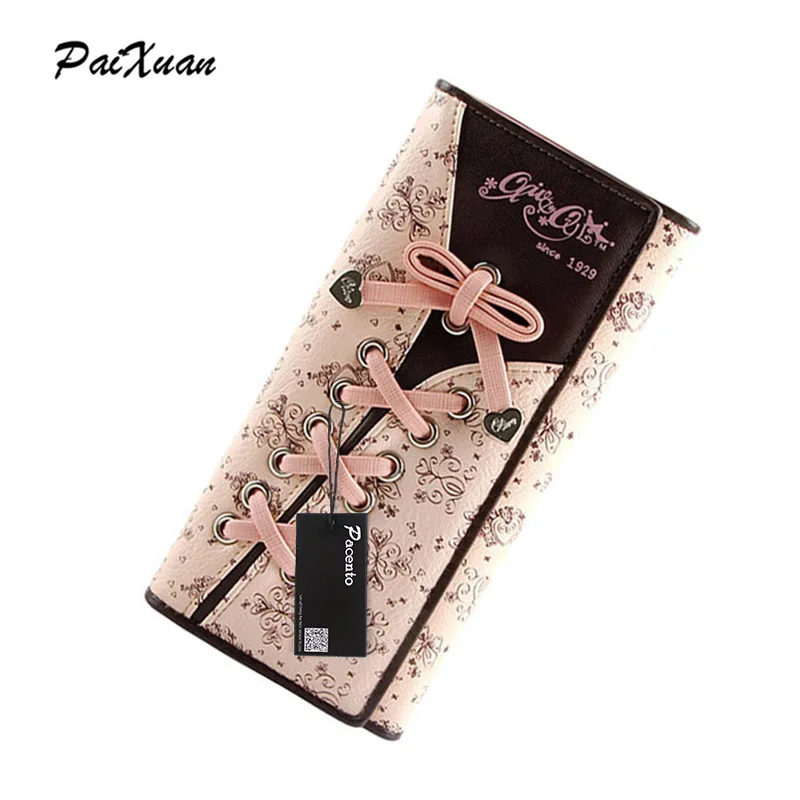 Дизайнерские кошельки известный бренд Женский кошелек 2017 Длинный кожаный розовые женские cuzdan portfolio Carteira