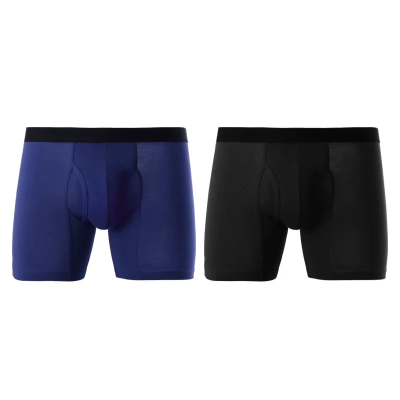 4 шт./партия мужские трусы из чистого хлопка с прямым углом удлинения лючок