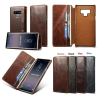 luxury flip for coque samsung note 9 case note9 cover samsung s9plus case s8plus 360 real leather for samsung galaxy s8 s9 plus