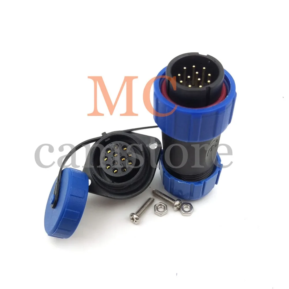 SP21 waterproof connector 12 pins IP67 LED power cable 5A | Обустройство дома