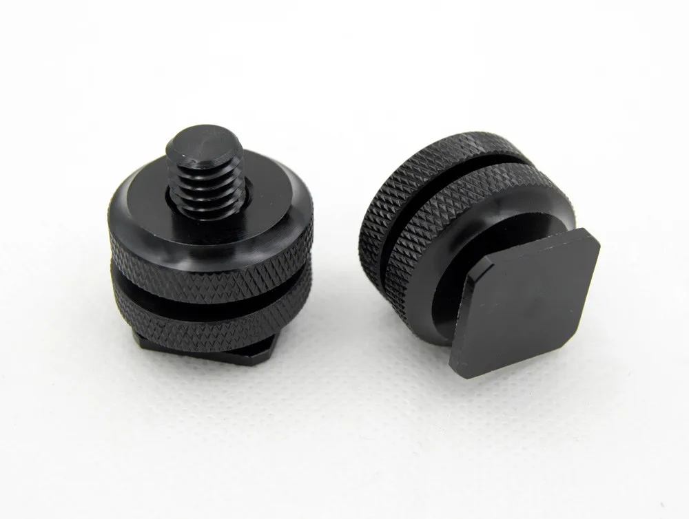 

10pcs/lot 3/8" Tripod Mount Screw with Double Layer to Flash Hot Shoe Adapter Holder Mount Photo Studio Accessories with track