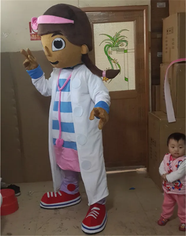 Doc костюм талисман McStuffins вечерние костюмы Необычные платья Костюм Бесплатная