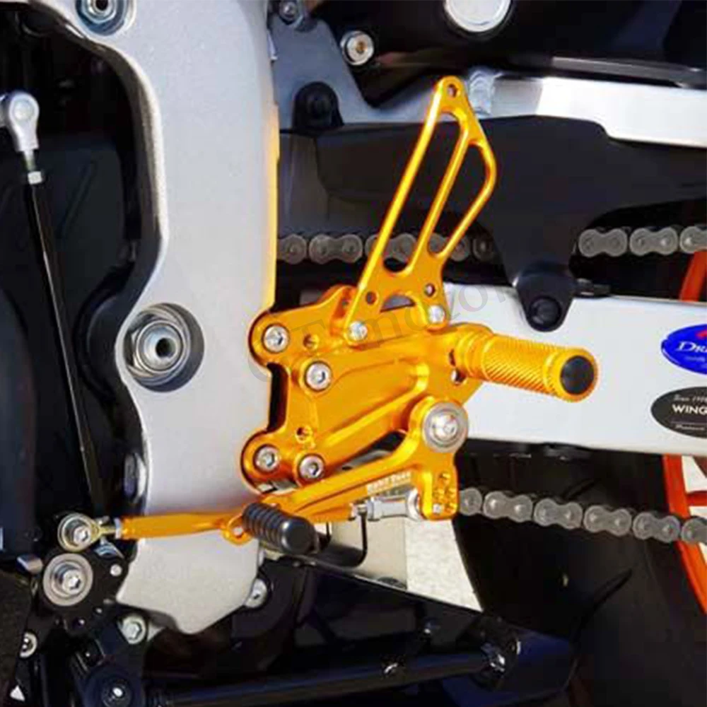 Полный CNC алюминиевый мотоцикл Регулируемый Rearsets задние наборы подножки для HONDA
