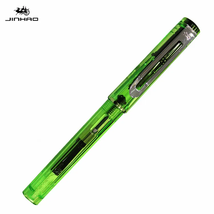 Jinhao599a авторучка чернильная ручка прозрачный пластик Pluma Stylo Plume Vulpen Stilografica канцелярский подарок для студента ручка опционально