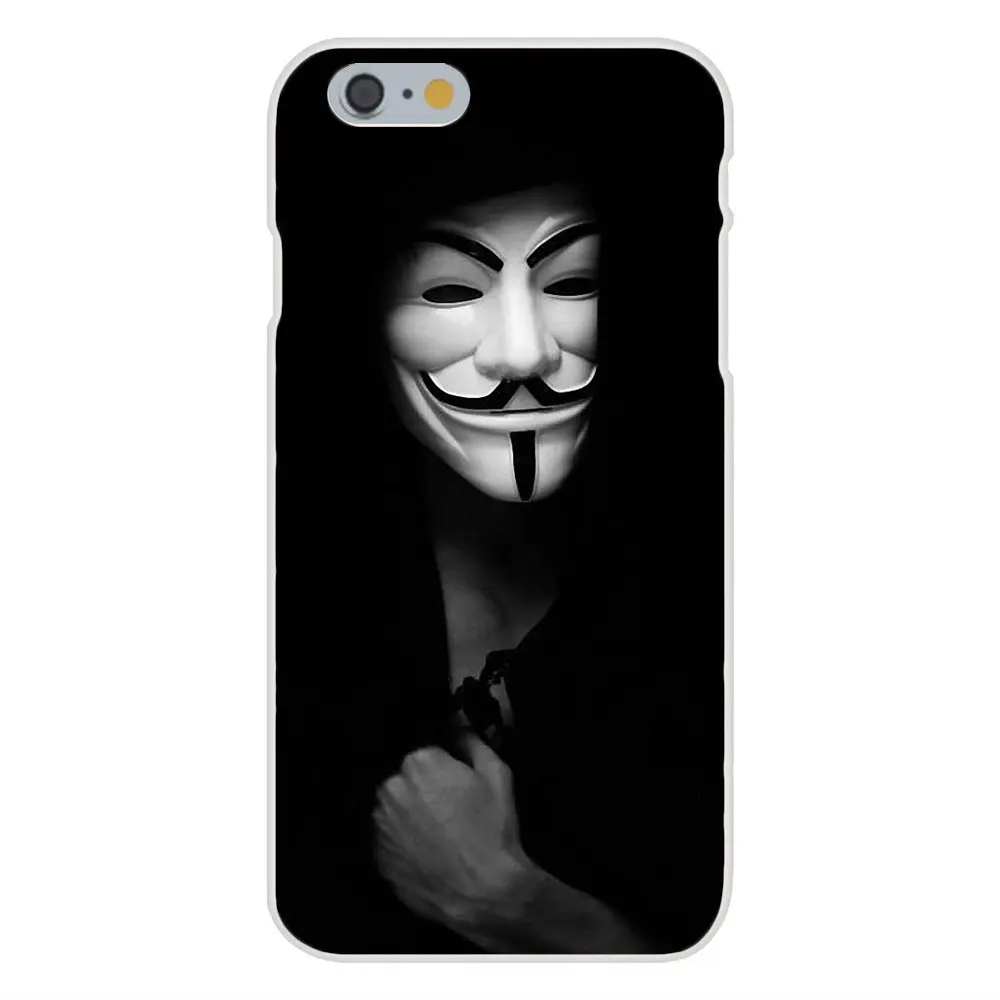 Anonymous Mask For Apple iPhone X XS Max XR 4 4S 5 5C 5S SE 6 6S 7 8 Plus Soft Retail New Fashion | Мобильные телефоны и