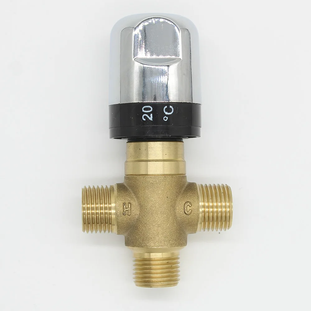 Латунный термостатический смешивающий клапан для ванны труба хромированный