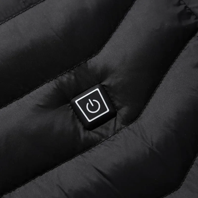 TIEPUS куртка с подогревом USB для мужчин умный термостат с капюшоном одежда с подогревом Мужская водонепроницаемая Лыжная походная ветровка
