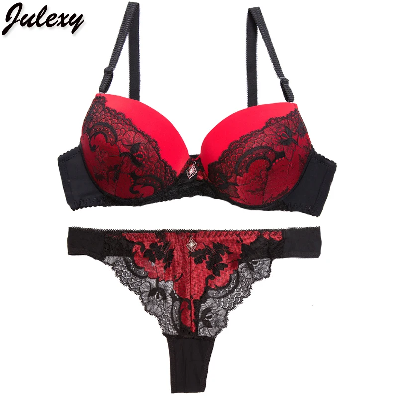 Бренд Julexy, новинка, сексуальный женский комплект с бюстгальтером C D, кружевные открытые трусики, комплект нижнего белья, красный, черный, бежевый, прозрачный бюстгальтер, набор трусов