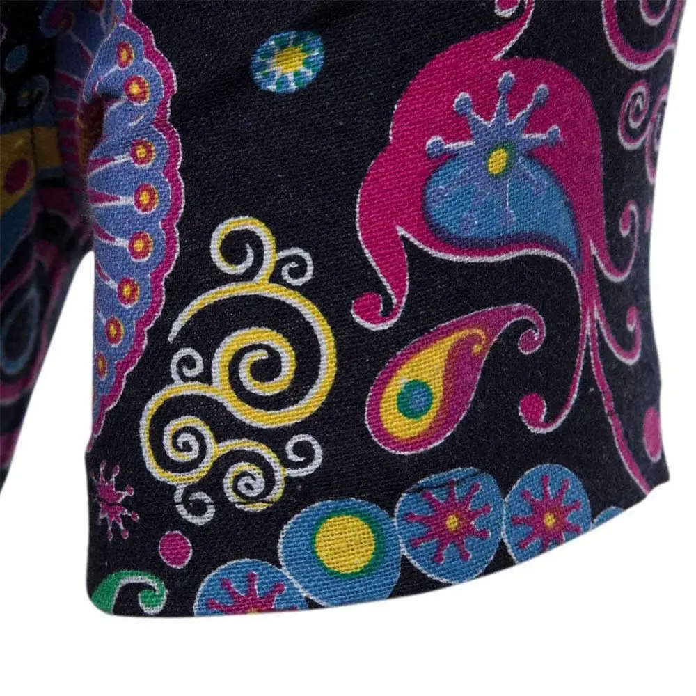 SUNGIFT Дашики африканская Мужская рубашка поло с цветочным принтом и воротником на