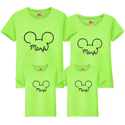 light green Летняя одежда для мамы и дочки; одинаковые комплекты для семьи; одежда для папы и сына; детская одежда с принтом - Цвет: light green