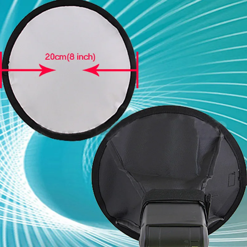 20 см мини-круглый софтбокс рассеиватель для вспышки Canon Speedlite 580EX 430EX 550EX 540420ez EX SB900