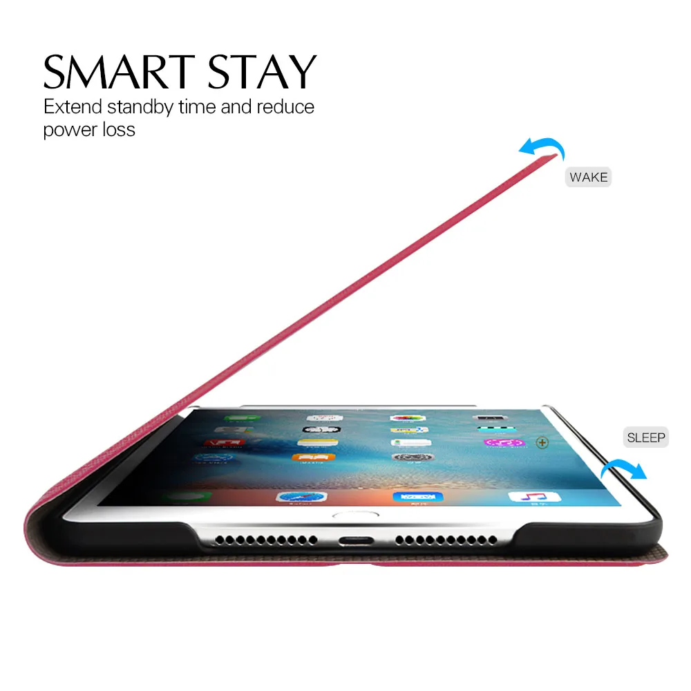 Корпус нового для Apple iPad Air 1 2013 выпуска крышку A1474 A1475 A1476 PU высокого качества кожи оленя Смарт сна просыпаюсь PU shell