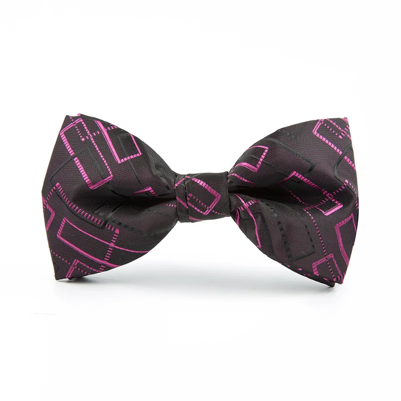 High Quality Bow Tie Silk Jacquard Geometric Figure Black Red Blue Bowtie Business Casual Graduation Company Party Holiday gifts |