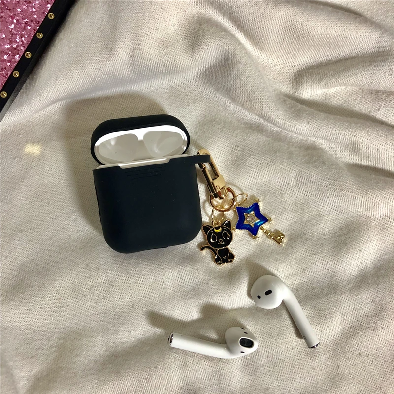 Чехлы для наушников с милой Luna моряк брелок луна подвеска для Apple Airpods Крышка Bluetooth наушники Air Pods 2 аксессуары