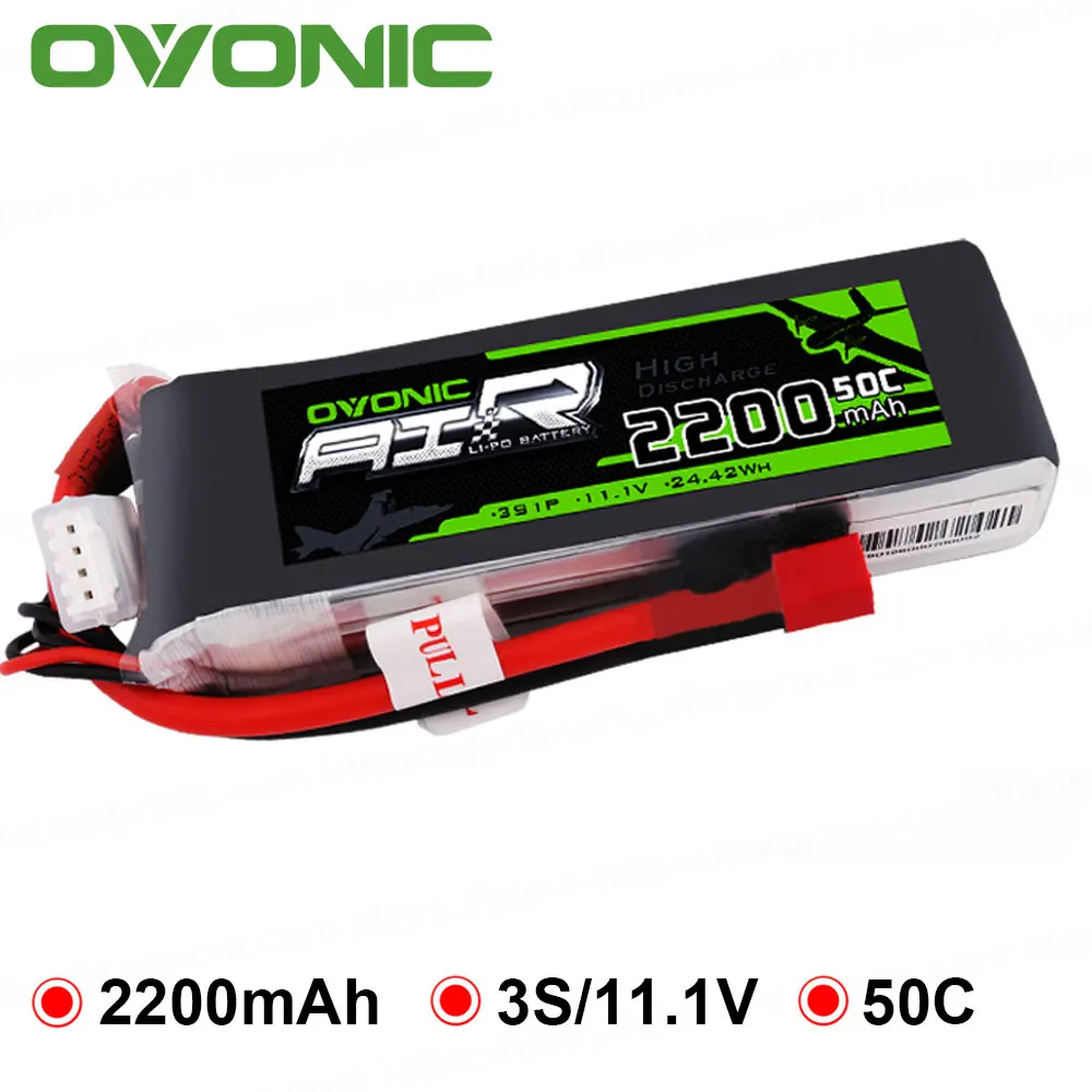2 упаковки ovoic 8000mAh 4500mAh 5500mAh 3000mAh 2200mAh 50C 6S 4S 3S 2S Lipo аккумулятор для RC Heli Quad самолета автомобиля лодки - Цвет: 2200mAh 3S 50C T