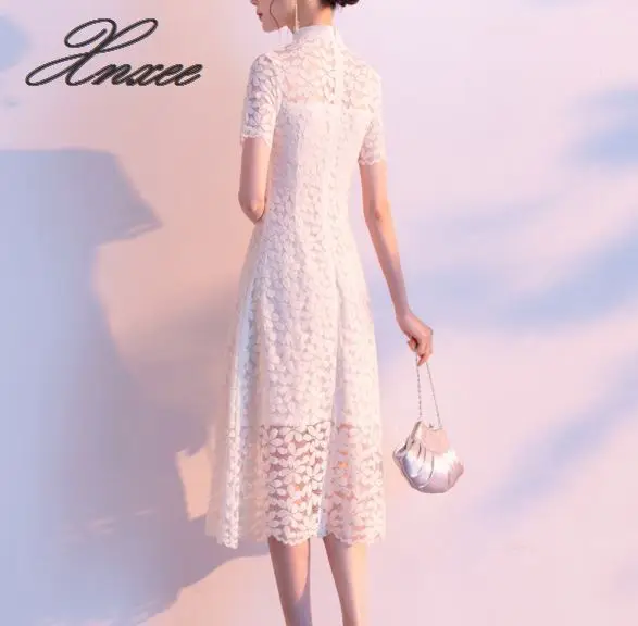 

2020 new elegant retro Chinese style slim slimming dress female