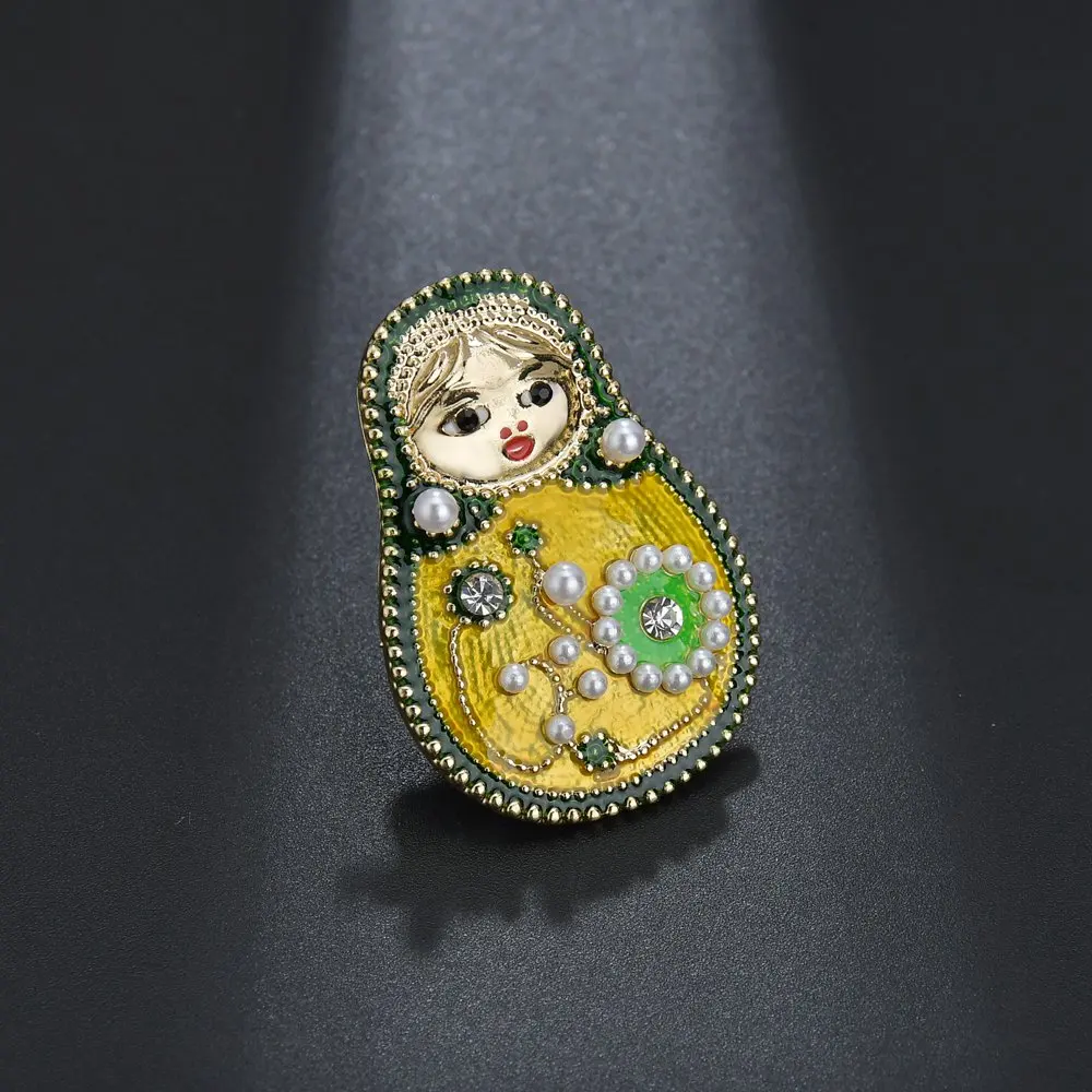 Женская эмалированная брошь Terreau Kathy с имитацией жемчуга корсажное украшение для