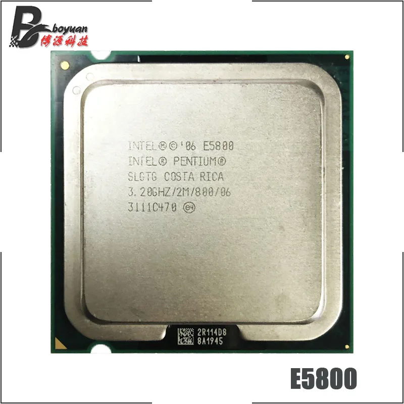 Двухъядерный процессор Intel Pentium E5800 3 2 ГГц двухъядерный Мб 65 Вт 800 LGA 775|cpu processor|pentium