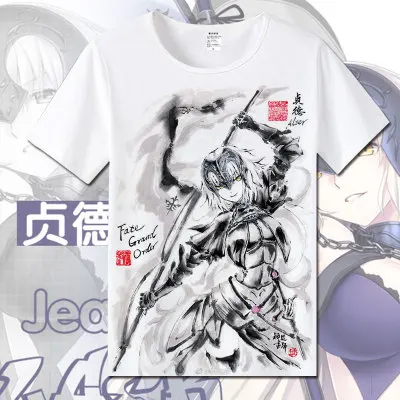 Pattern 13 Fate/Grand Order Joan of Arc, хлопковые футболки для женщин, Студенческая футболка Jeanne d'Arc, летняя одежда с круглым вырезом и коротким рукавом, футболки - Цвет: Pattern 13