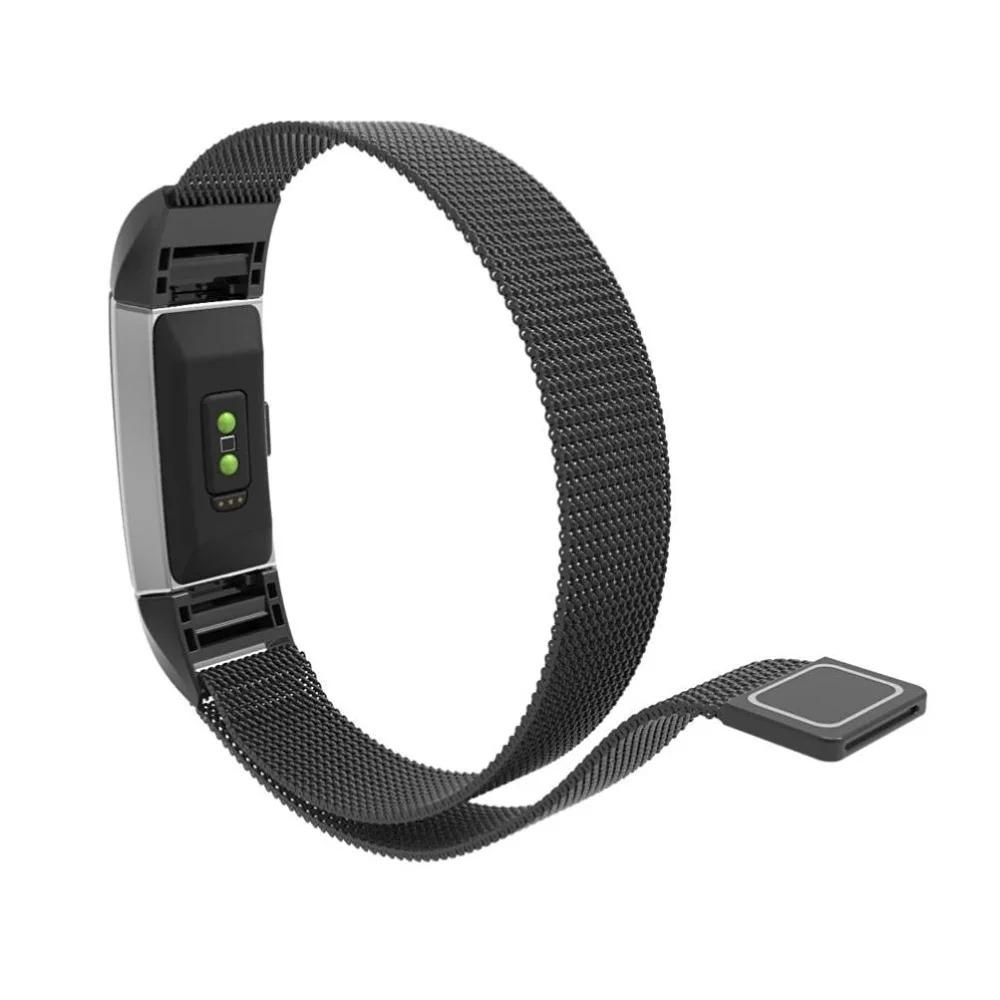 Магнитный металлический ремешок Milanese Loop для Fitbit charge 2 аксессуары браслета