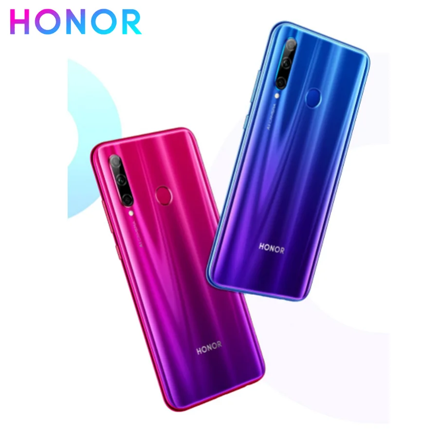 Абсолютно мобильный телефон Honor 20i 4G LTE, 6,21 дюймов, 6 ГБ ОЗУ, 256 Гб ПЗУ, четыре ядра, Kirin 710, Android 9,0, МП, телефон для распознавания лица, отпечатков пальцев