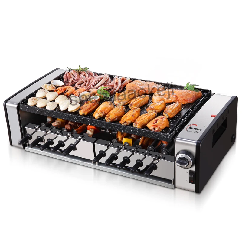 Домашний электрический гриль для барбекю без дыма корейский тип большая емкость