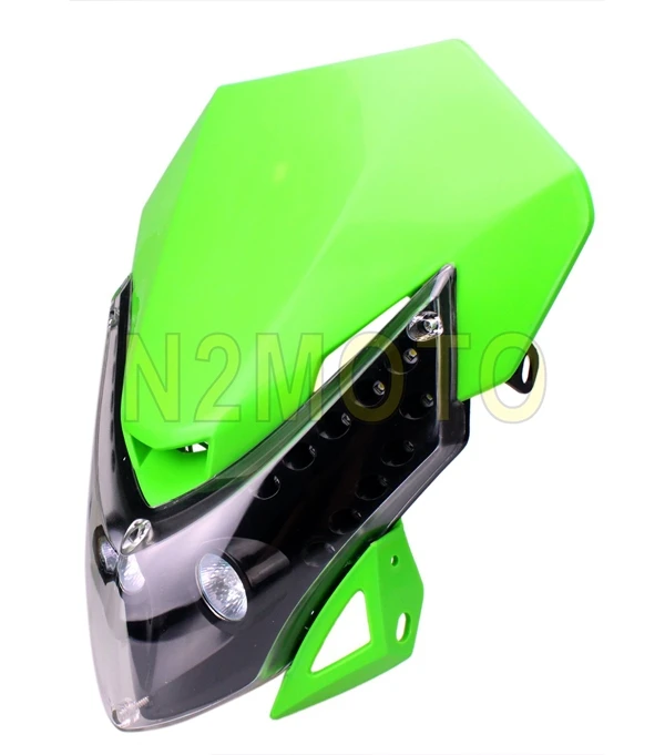 Зеленая универсальная фара для мотоцикла налобный фонарь мотокросса эндуро