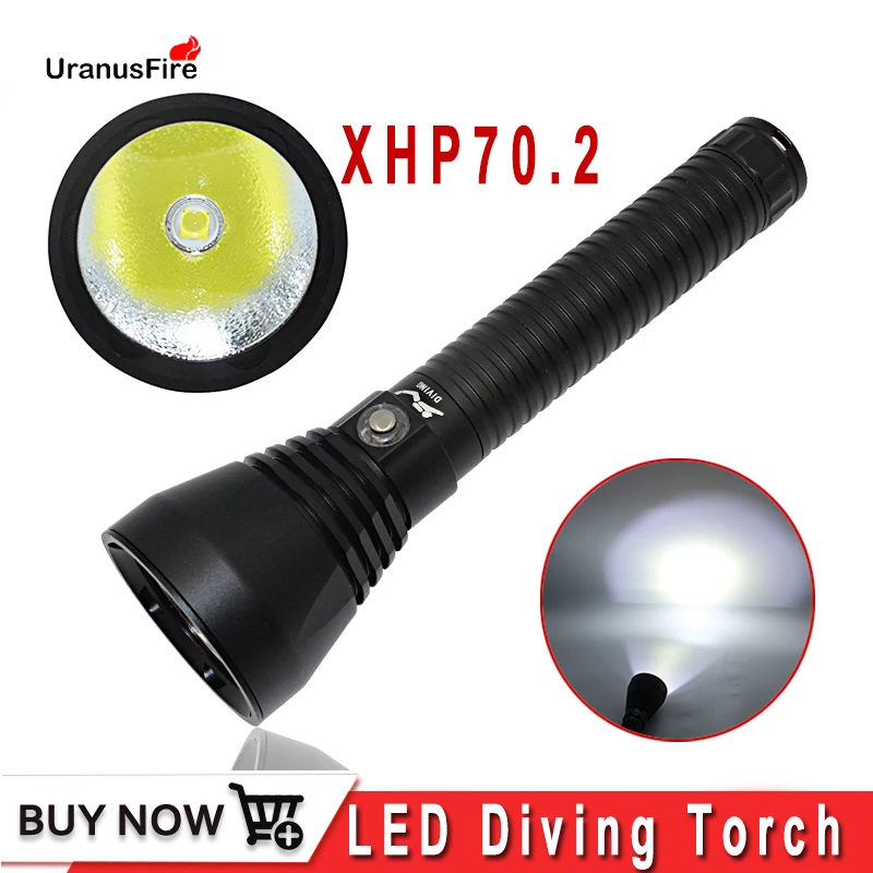 Ультраяркий светодиодный фонарик XHP70.2 для дайвинга XHP70 Подводные
