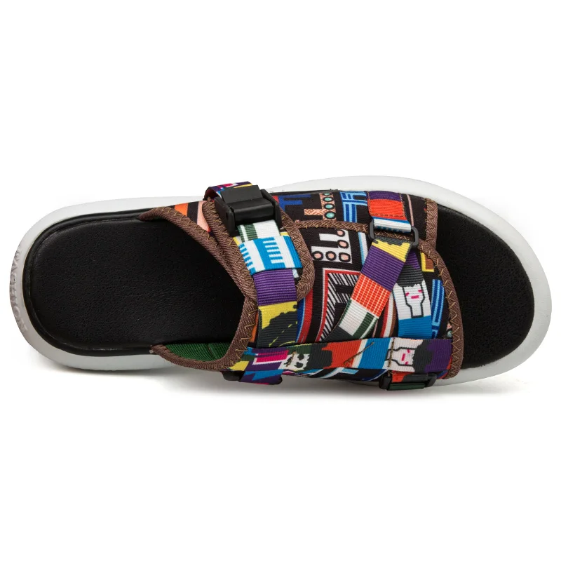 Летние мужские сандалии на липучке Мужская Летняя обувь коллекция 2019 года модная