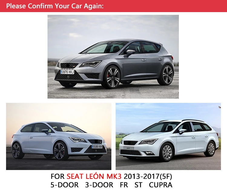 Хромированные накладки на дверные ручки для Seat Leon MK3 2013 2017 5F автомобильные