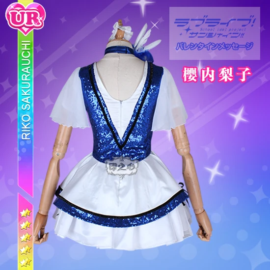 [STOCK] 2018 Anime Love Live Sunshine! Sakurauchi Riko Cosplay Blue World Uniform Costume For Halloween Free Shipping. | Тематическая