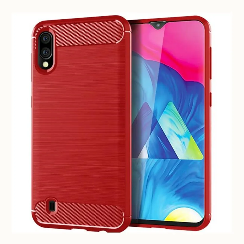 Чехол из углеродного волокна для Samsung Galaxy M10 резиновые силиконовые чехлы
