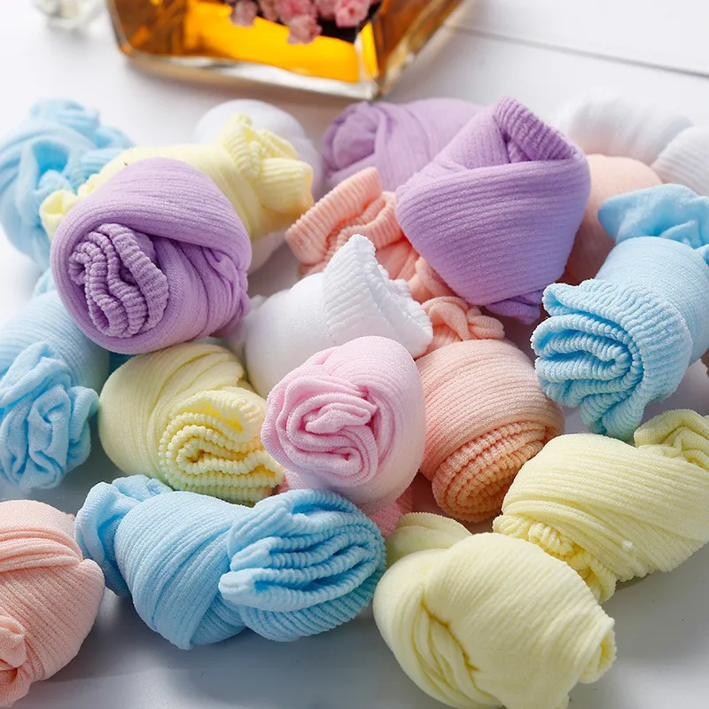 LILIGIRL одна пара случайные цвета детские носки тонкие летние карамельные короткие