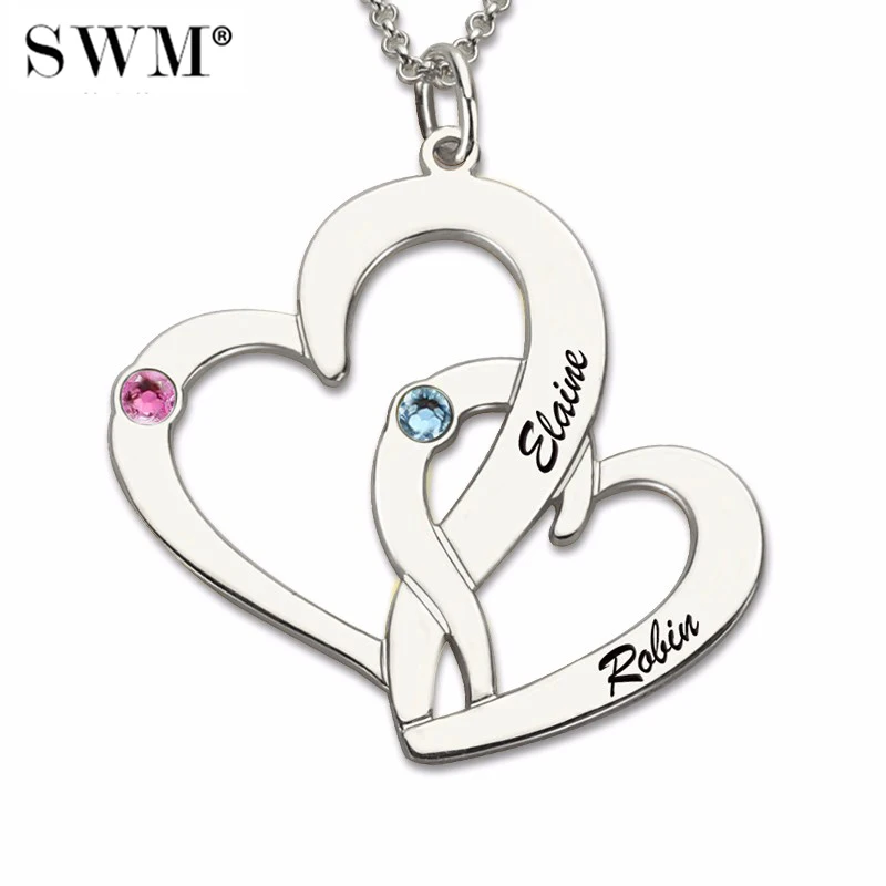 Женская двойная подвеска с кулоном в виде сердца|Ожерелья подвеской| |