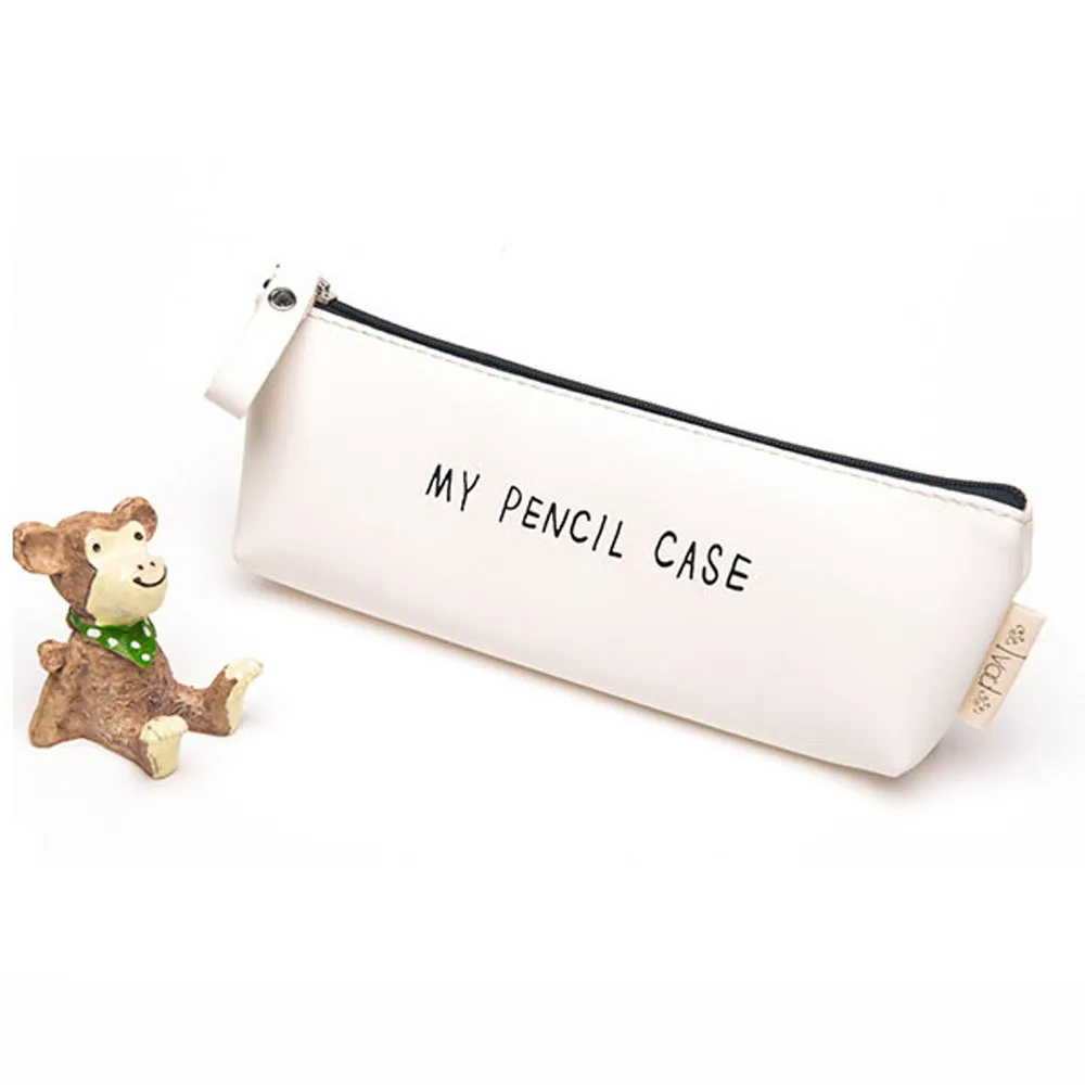 Сумка для хранения Черно белый чехол ручки с буквенным принтом PU