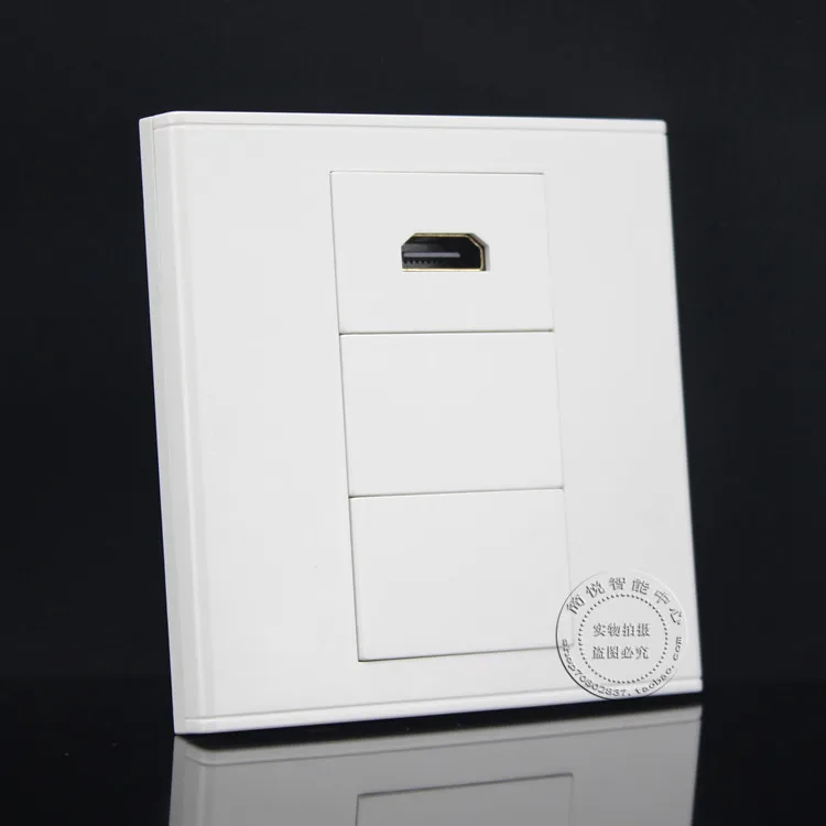 

Wall Socket Plate HDMI Elbow Insert Panel Faceplate Outlet Home Adapter