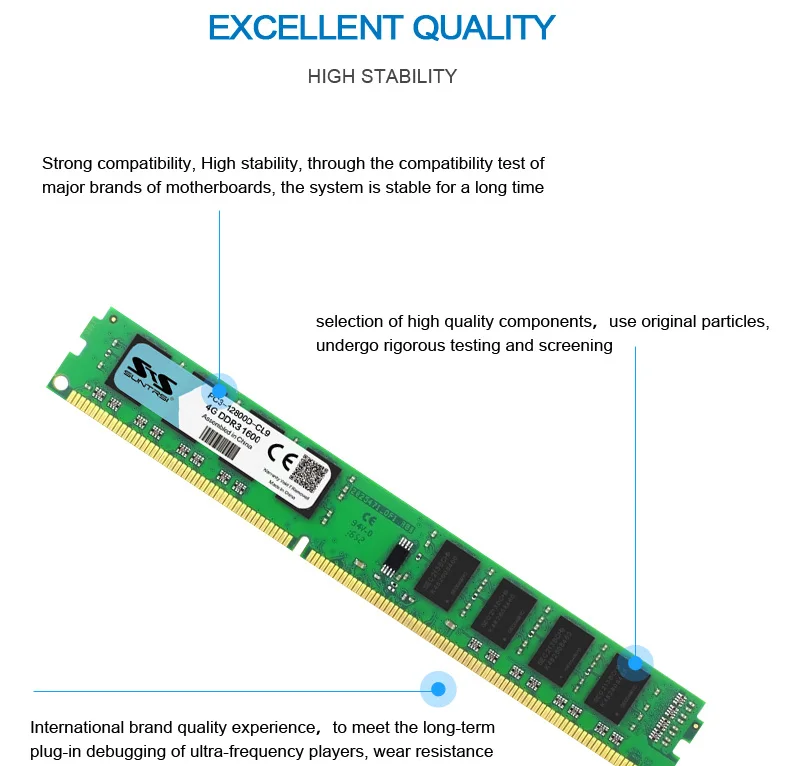 Suntrsi памяти Ram 4 ГБ 1333 мГц 1600 мГц 240pin 1,5 В DDR3 настольных памяти для настольного компьютера