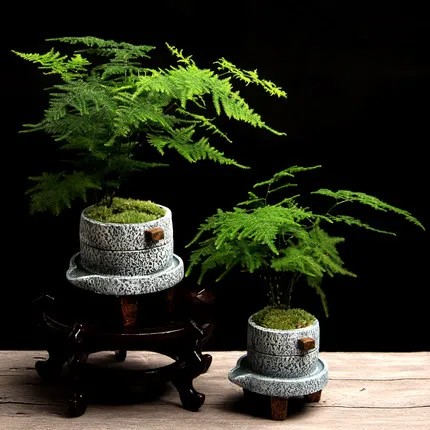 Цветочный горшок в стиле ретро креативная Маленькая каменная мельница для