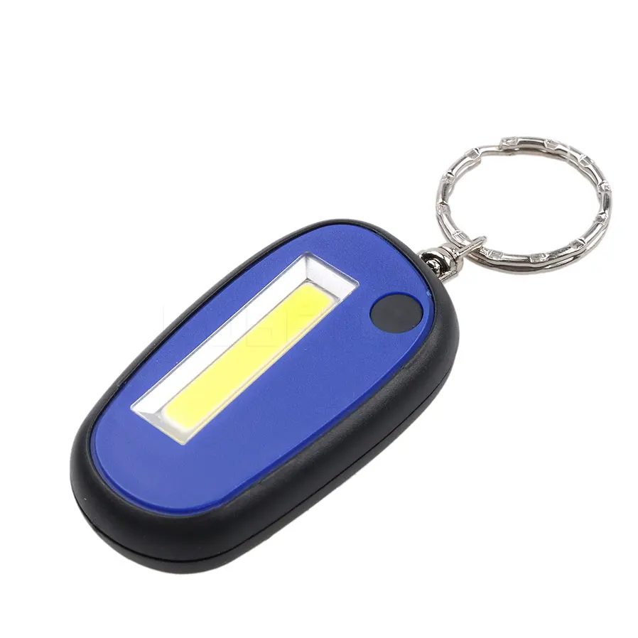 Мини брелок лампа COB LED Flash светильник 3 режима мини кольцо ПВХ