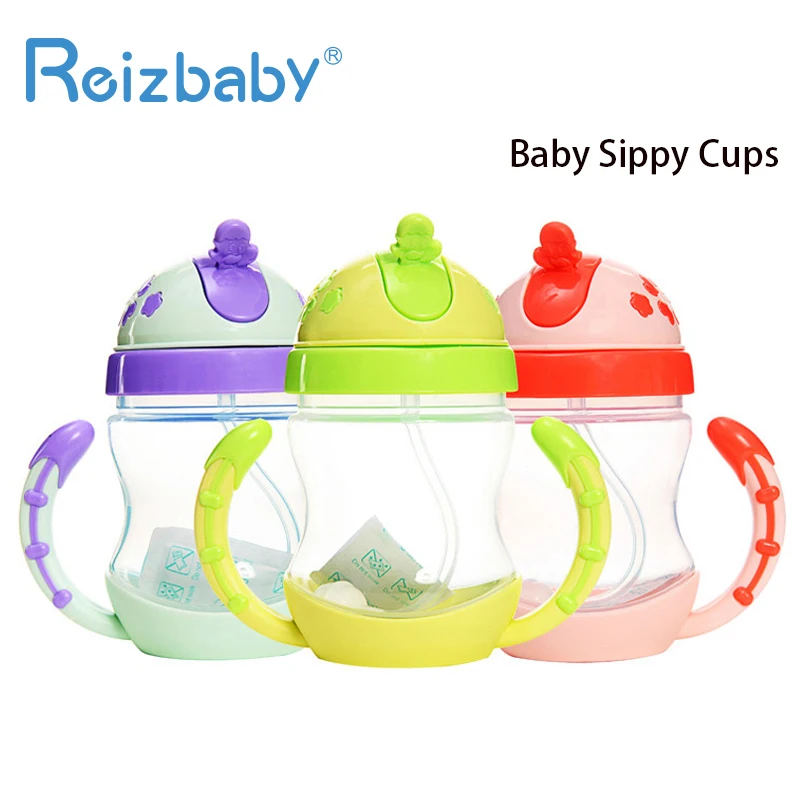 REIZBABY соломенная ручка мл Baby Sippy чашка с соломинка для коктейлей Дети Детские
