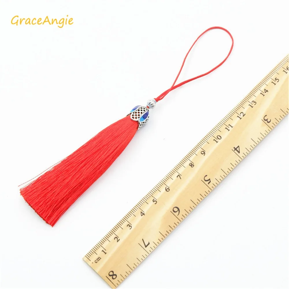 GraceAngie 2 шт./лот Chinlon + подвесные Кисточки Из Сплава в виде короны 27 цветов сделай