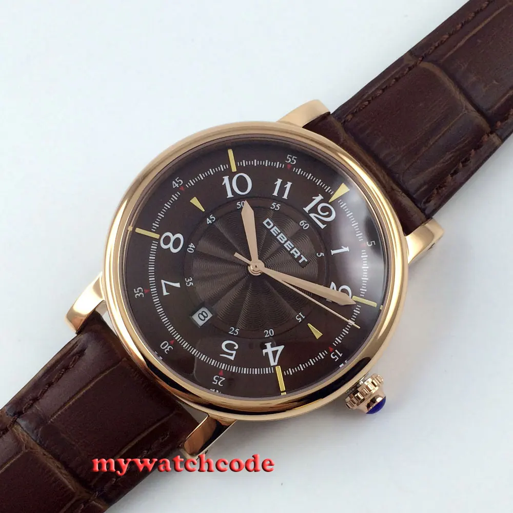 Часы мужские автоматические с покрытием из розового золота 43 мм | Наручные часы