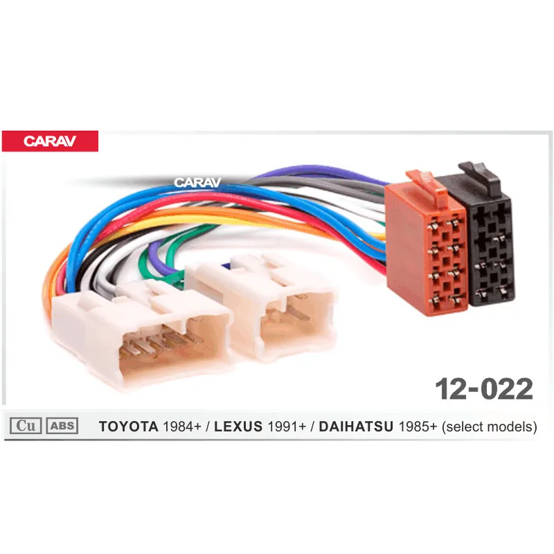 CARAV12 022 ISO радиоадаптер для/TOYOTA 1984 +/для LEXUS 1991 DAIHATSU 1985 + соединитель жгута проводов