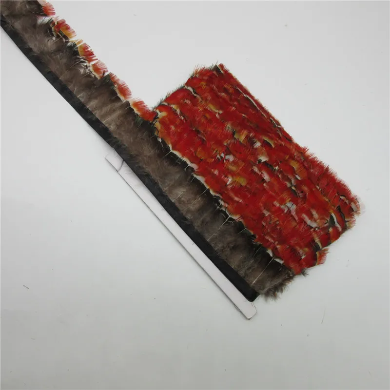 Оптовая продажа 10 метров натуральные перья фазана планка лента с бахромой