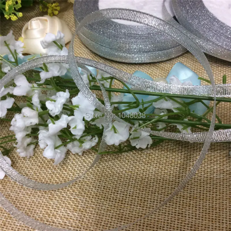 6 мм 25 ярдов/рулон золотой лук ремень лента для ювелирных изделий подарочная