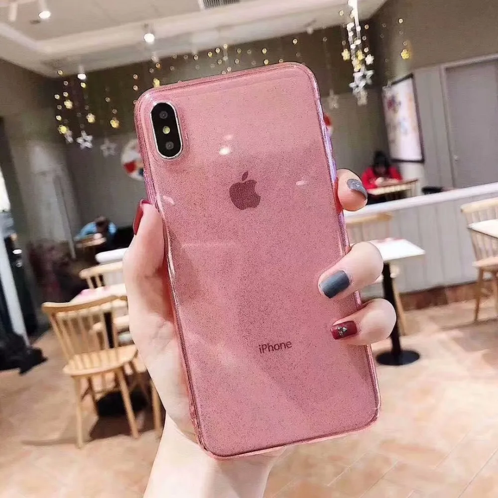 XINGGlitter tpu 3 цвета для iphone 7 мягкий чехол прозрачный X XS 6 6S 8 7Plus XR MAX | Мобильные