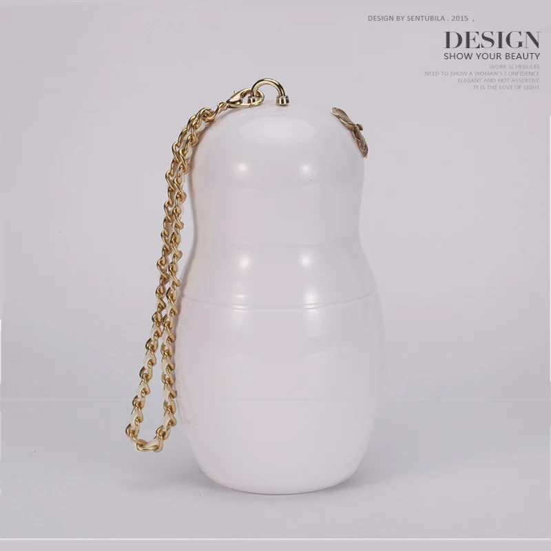 Famous Brand Russian Doll Women Fashion Handbags Beaded Evening Bags Acrylic Clutch Bag Ladies Party Dinner and Purses | Багаж и сумки