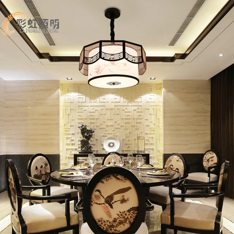 Китайские современные подвесные лампы для спальни атмосферный антикварный