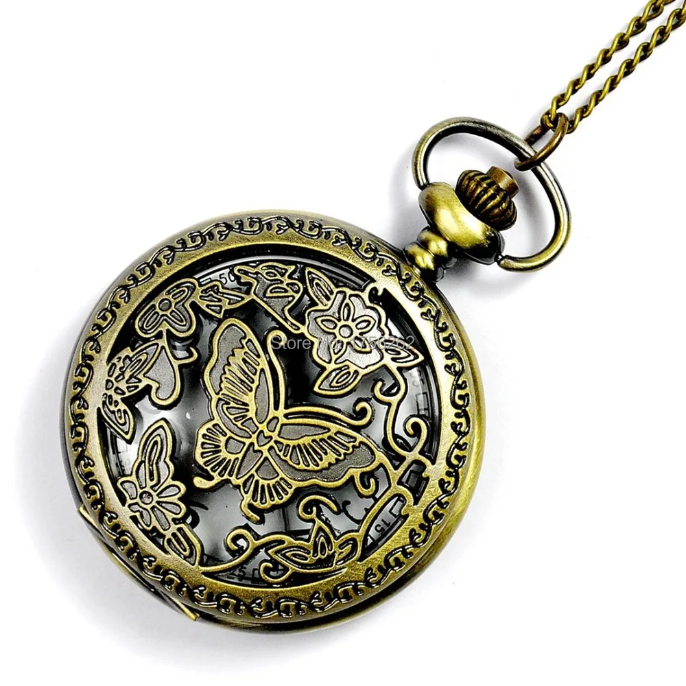 Vintage pocket watch wholesale exquisite classic butterfly flower carved hollow large nostalgia | Наручные часы